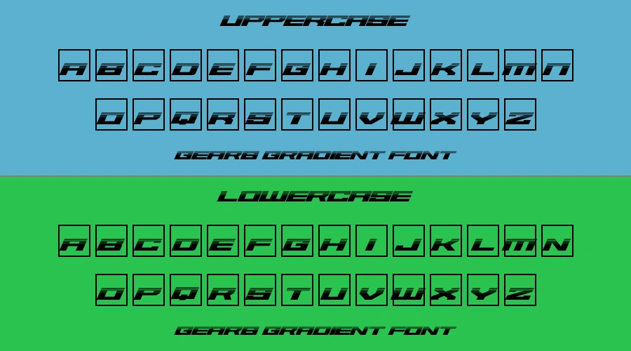Gear6 Gradient Font Preview
