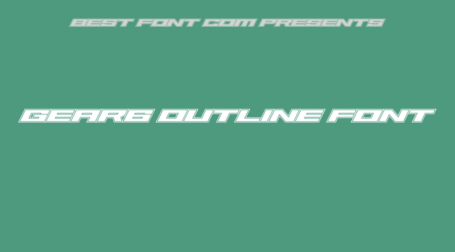 Gear6 Outline Font
