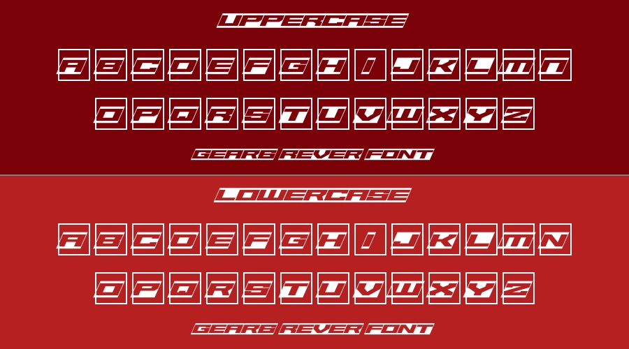 Gear6 Rever Font Preview