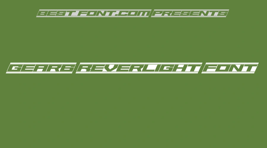 Gear6 Reverlight Font