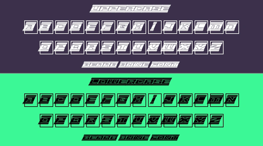 Gear6 Shine Font Preview