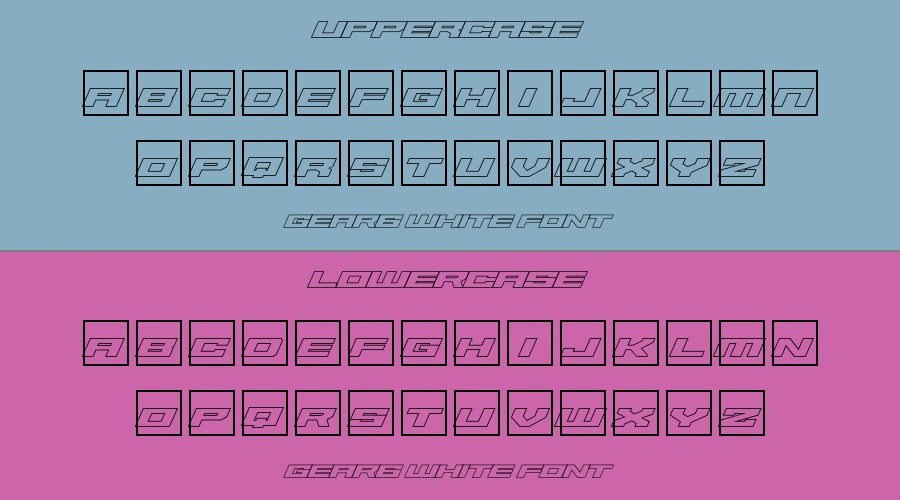 Gear6 White Font Preview