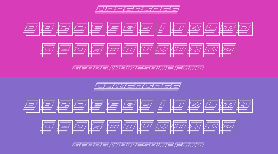 Gear6 Whiteshine Font Preview