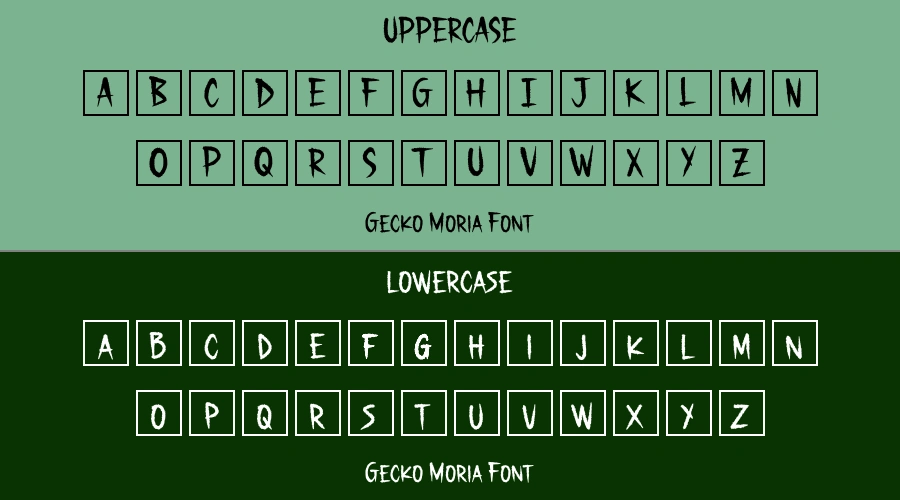 Gecko Moria Font Preview