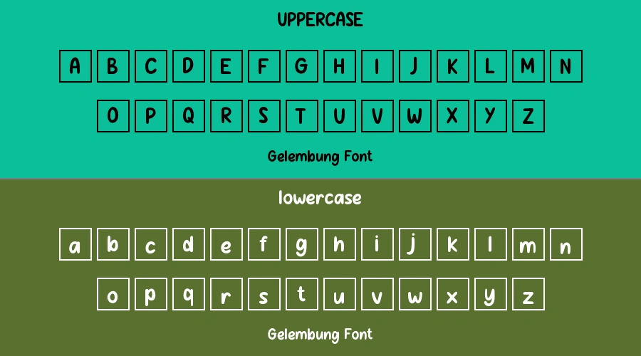 Gelembung Font Preview