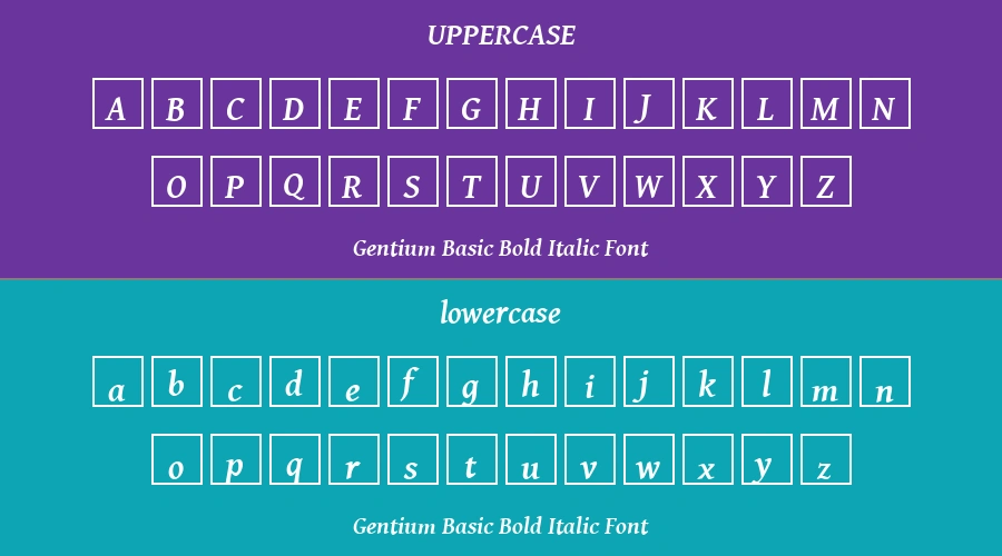 Gentium Basic Bold Italic Font Preview