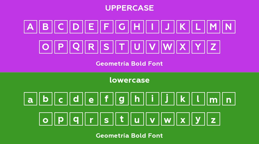 Geometria Bold Font Preview