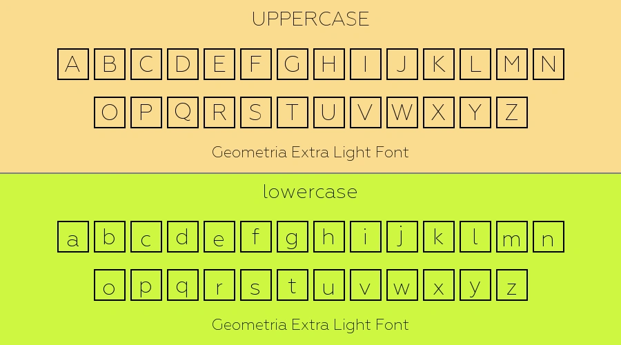 Geometria Extra Light Font Preview