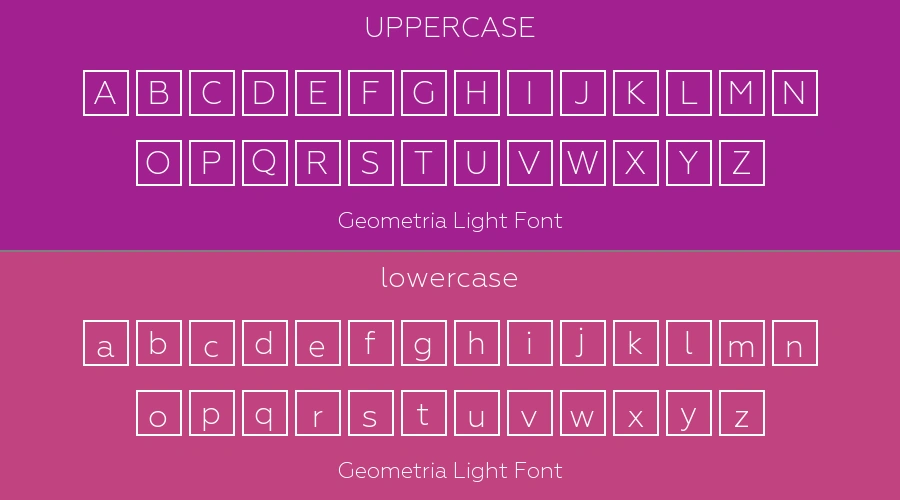 Geometria Light Font Preview