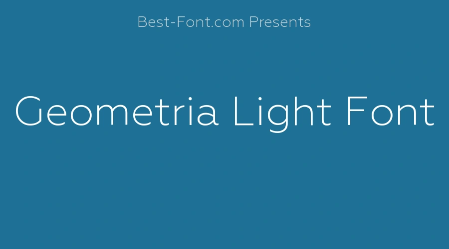 Geometria Light Font