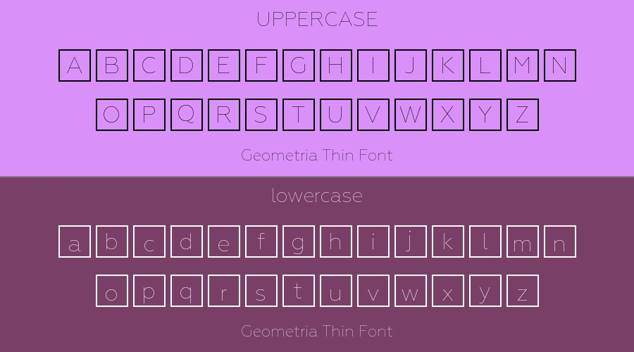 Geometria Thin Font Preview