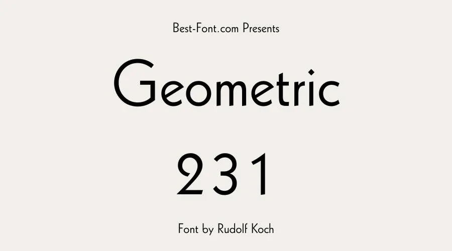 Geometric 231 Font