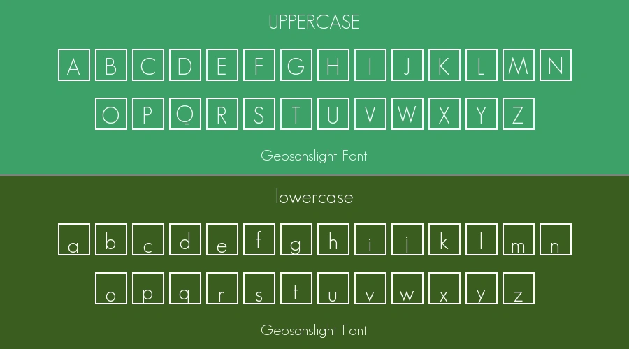 Geosanslight Font Preview