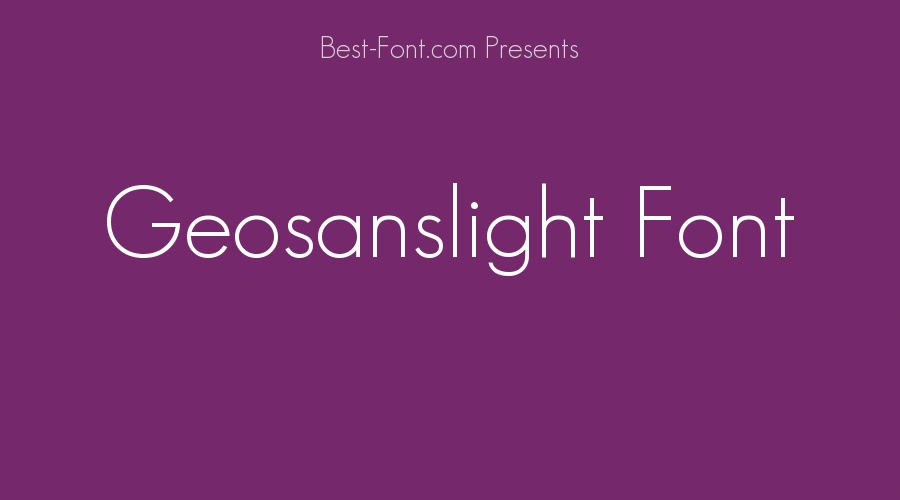 Geosanslight Font