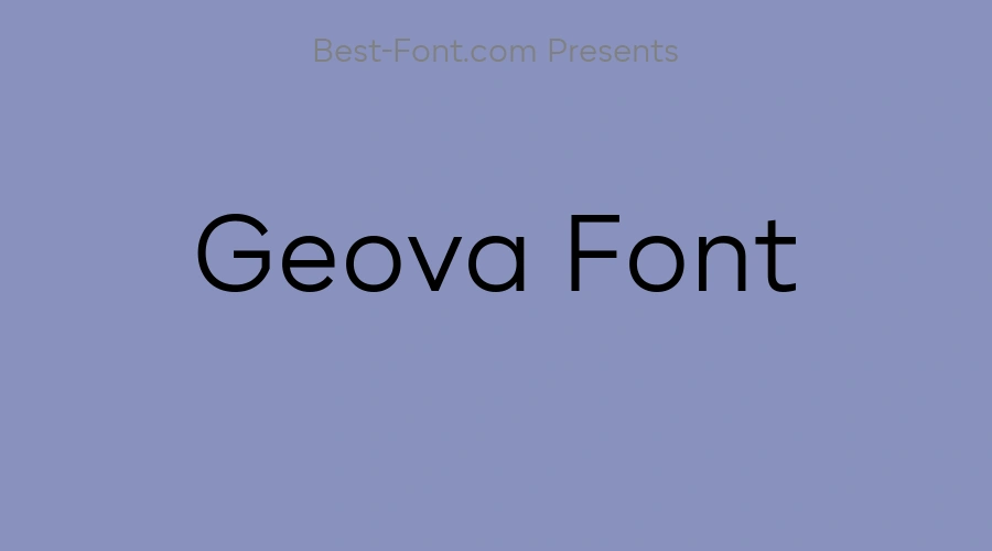 Geova Font
