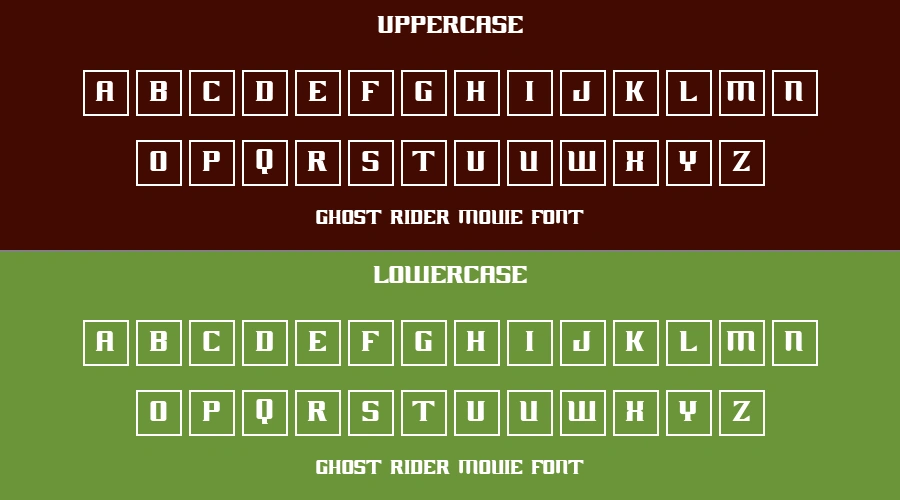 GHOST RIDER MOVIE Font Preview