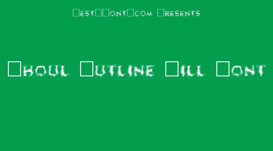 Ghoul Outline Fill Font