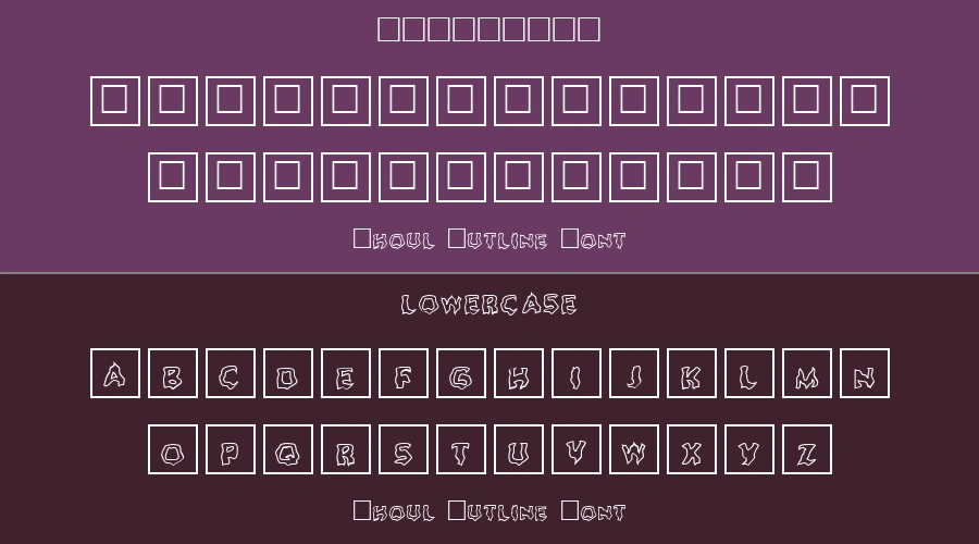Ghoul Outline Font Preview