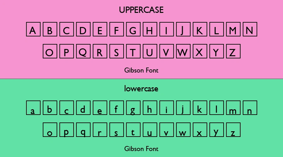 Gibson Font Preview