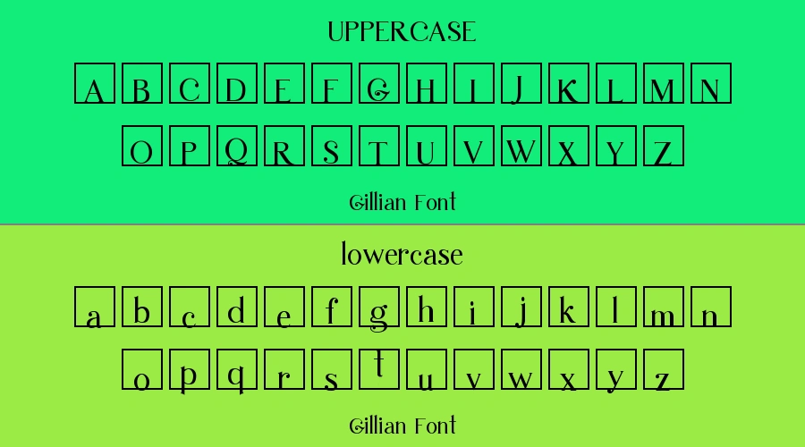 Gillian Font Preview