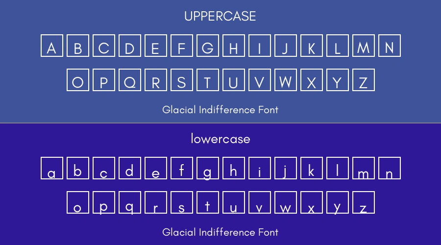 Glacial Indifference Font Preview