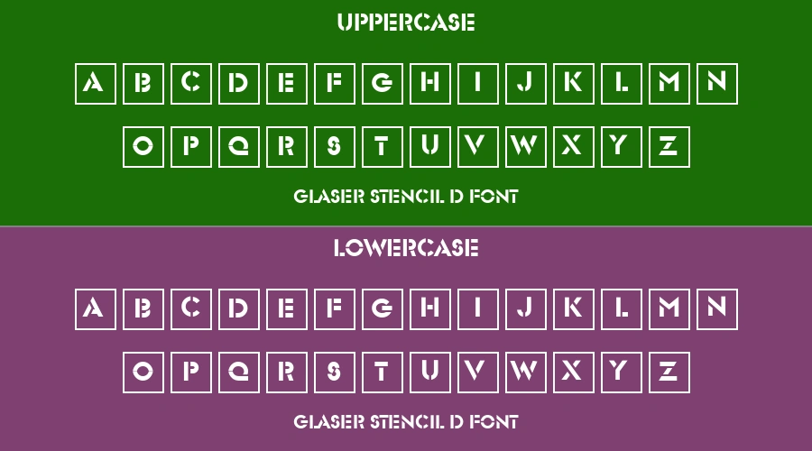 Glaser Stencil D Font Preview
