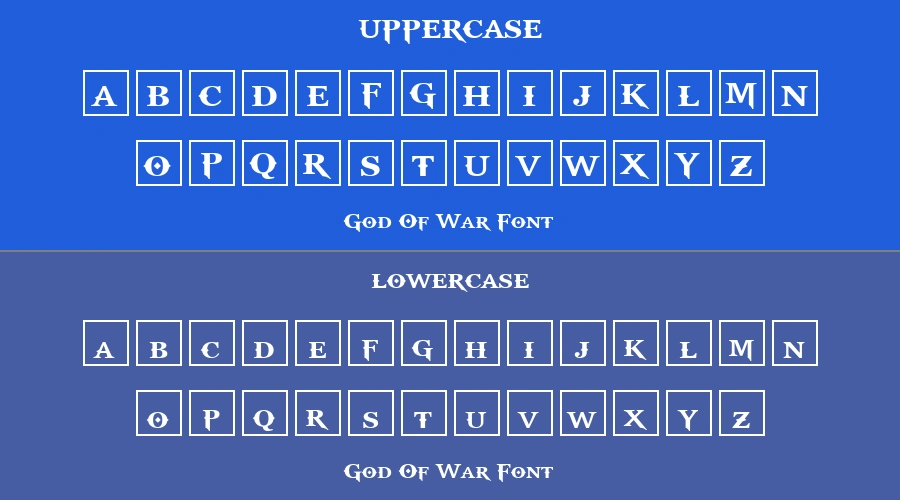 God Of War Font Preview