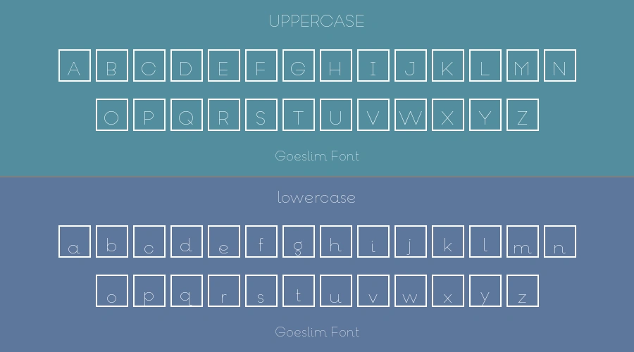 Goeslim Font Preview