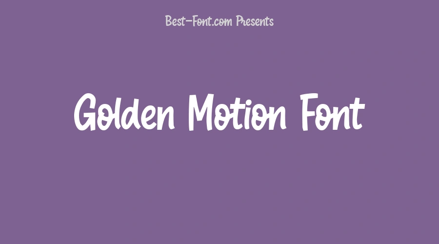 Golden Motion Font