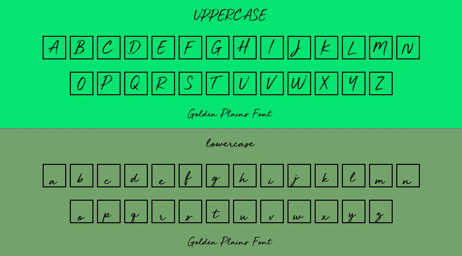 Golden Plains Font Preview