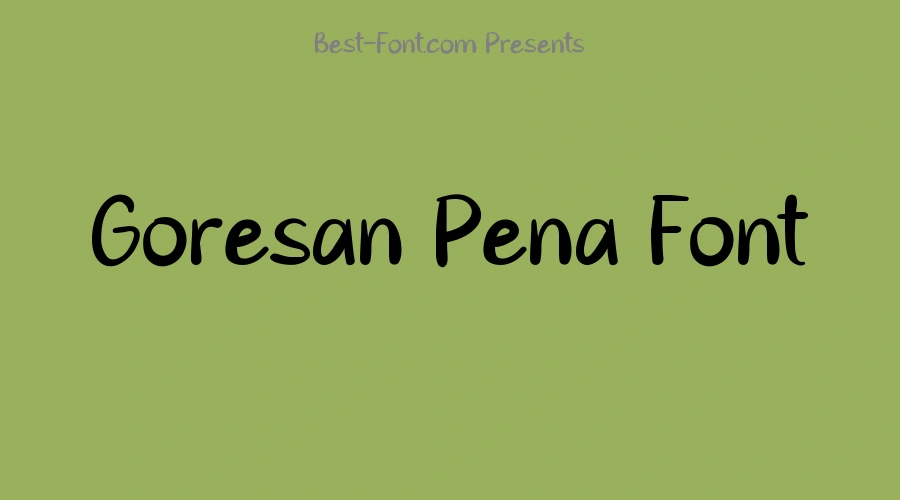 Goresan Pena Font