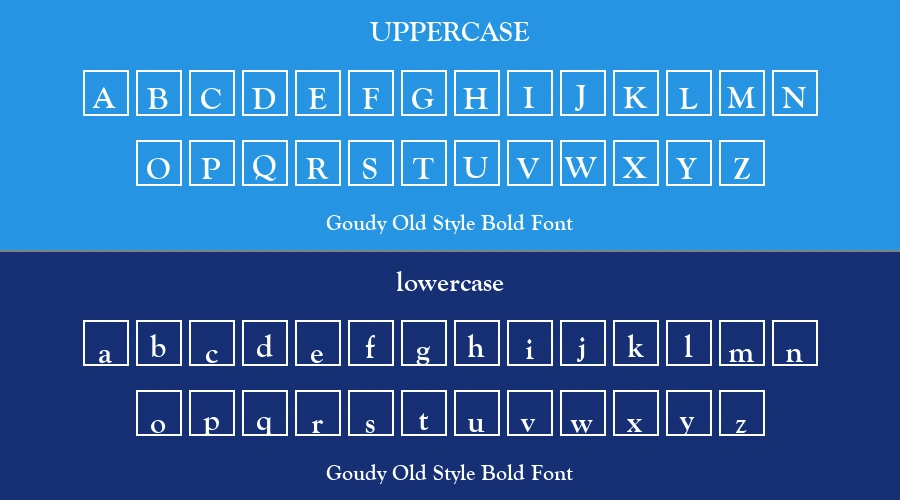 Goudy Old Style Bold Font Preview