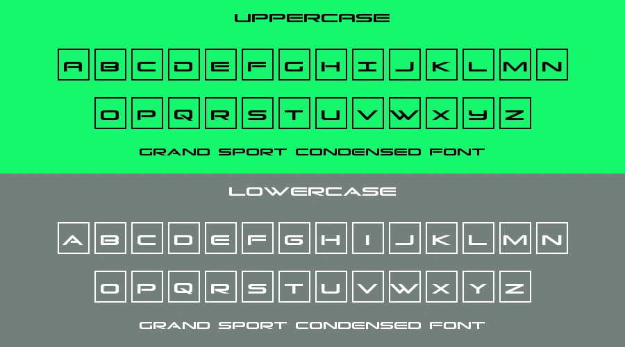 Grand Sport Condensed Font Preview