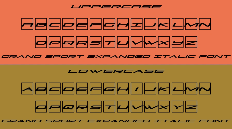 Grand Sport Expanded Italic Font Preview
