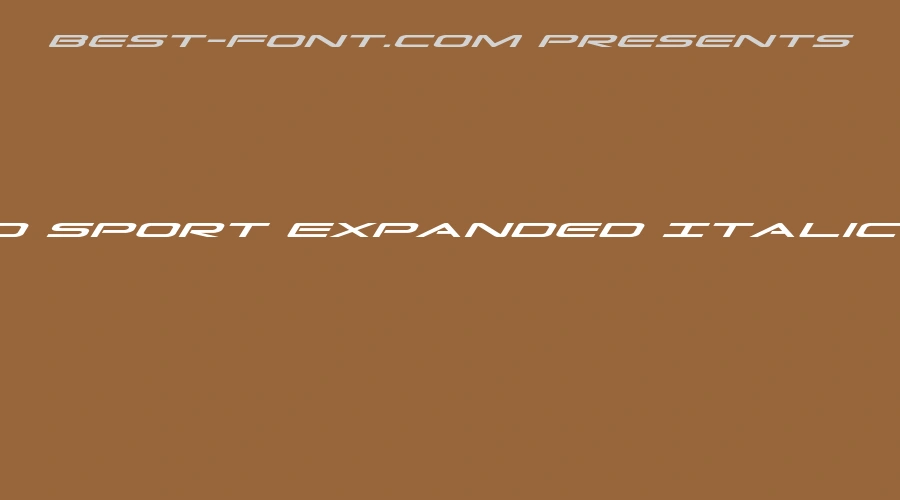Grand Sport Expanded Italic Font