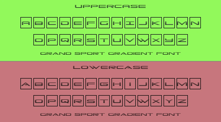 Grand Sport Gradient Font Preview
