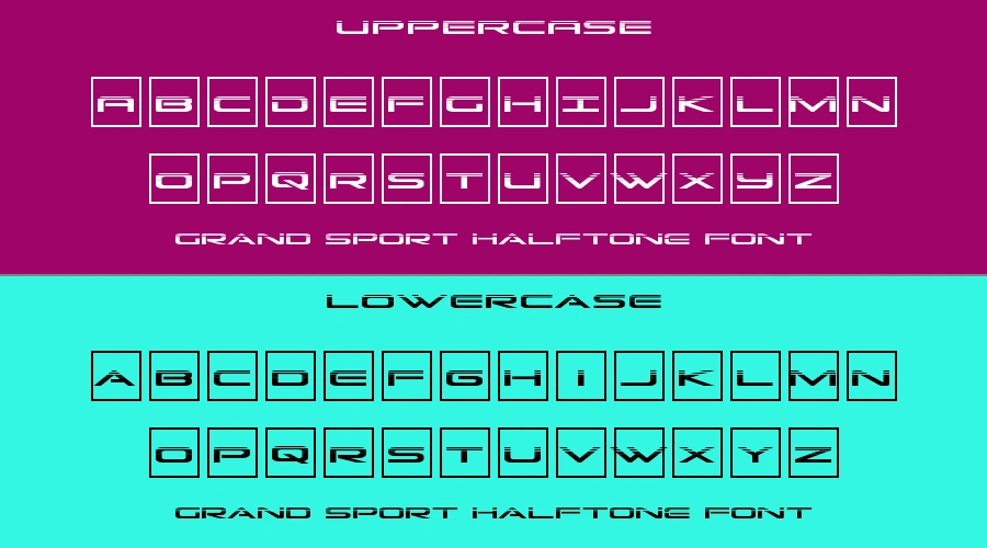 Grand Sport Halftone Font Preview