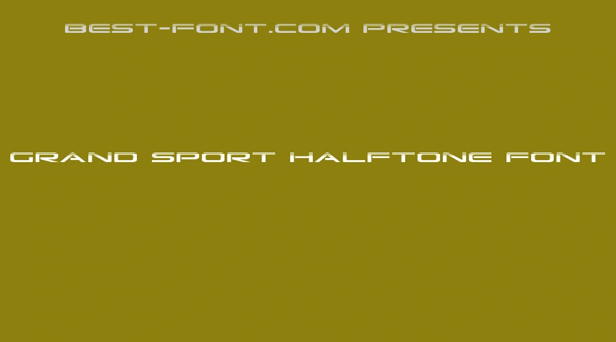 Grand Sport Halftone Font