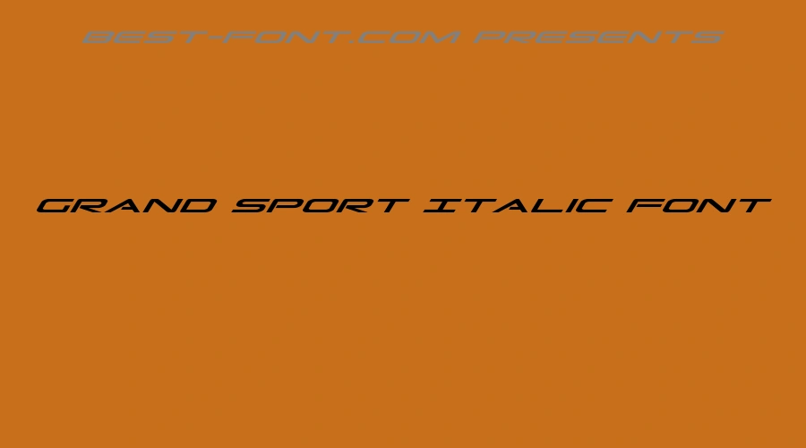 Grand Sport Italic Font