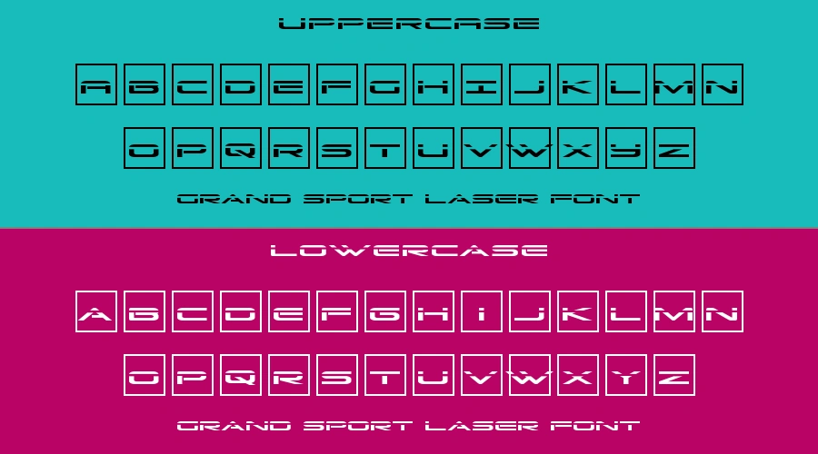 Grand Sport Laser Font Preview