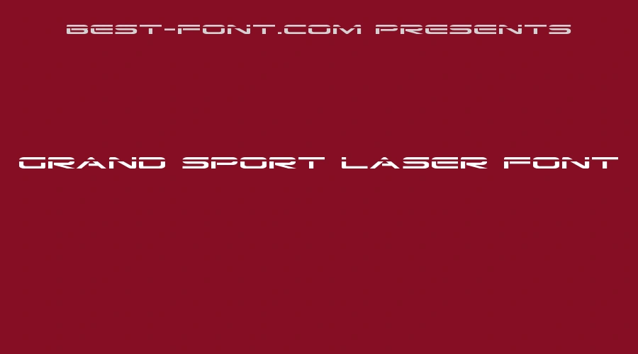 Grand Sport Laser Font