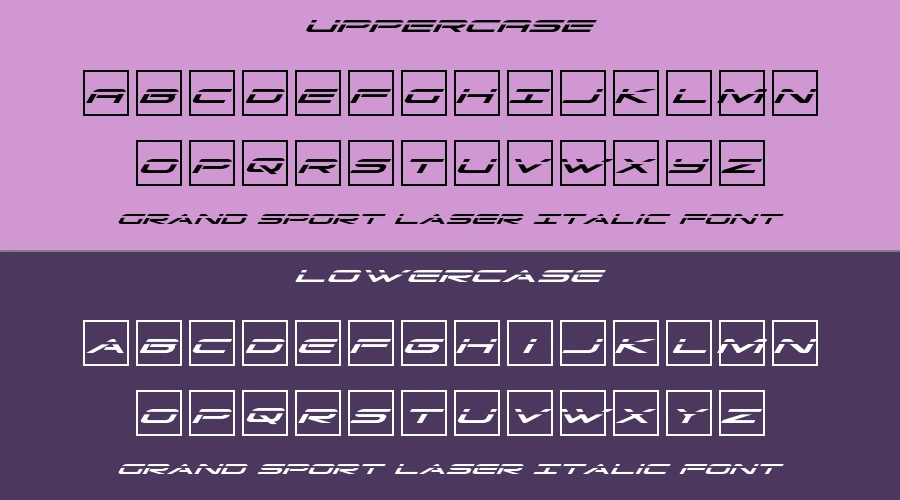 Grand Sport Laser Italic Font Preview