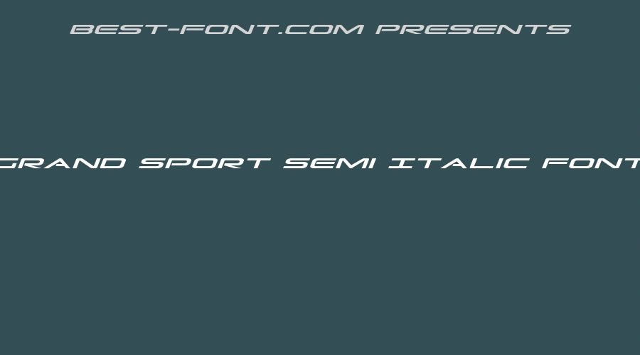 Grand Sport Semi Italic Font