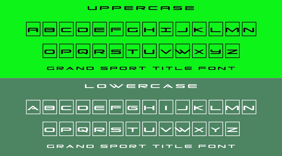 Grand Sport Title Font Preview