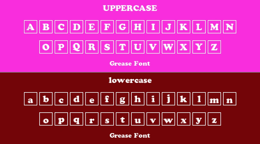 Grease Font Preview