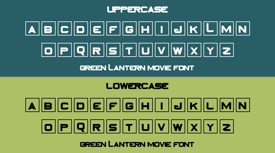 GREEN LANTERN MOVIE Font Preview