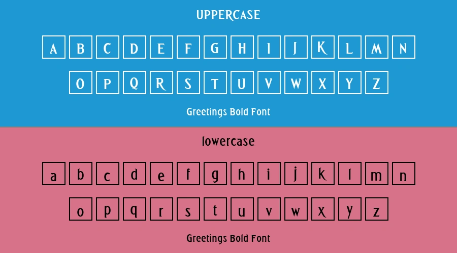 Greetings Bold Font Preview