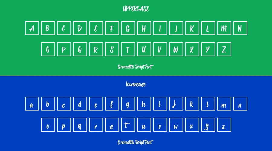Grenadita Script Font Preview