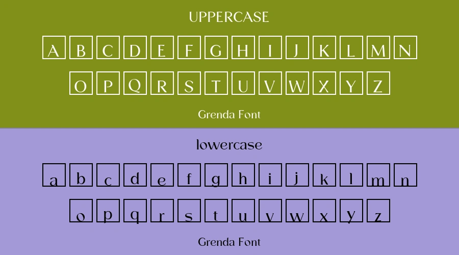 Grenda Font Preview