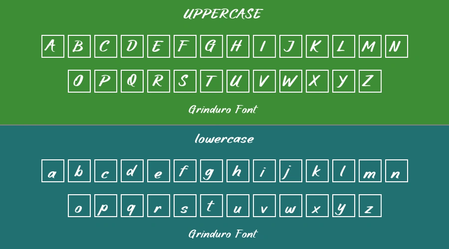 Grinduro Font Preview